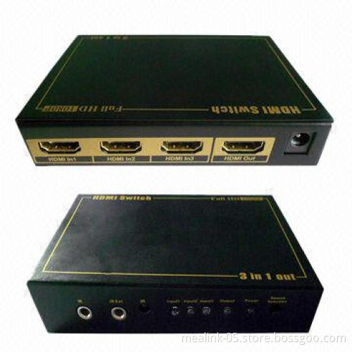 3 x 1 HDMI® Switches with IR, Support 10.2Gbps Bandwidth